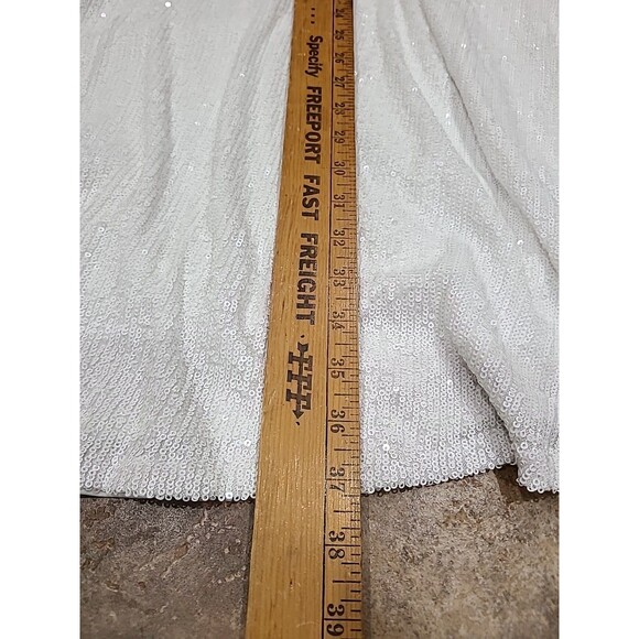 ELOQUII white Sequins Long sleeve dress Party - Picture 11 of 12